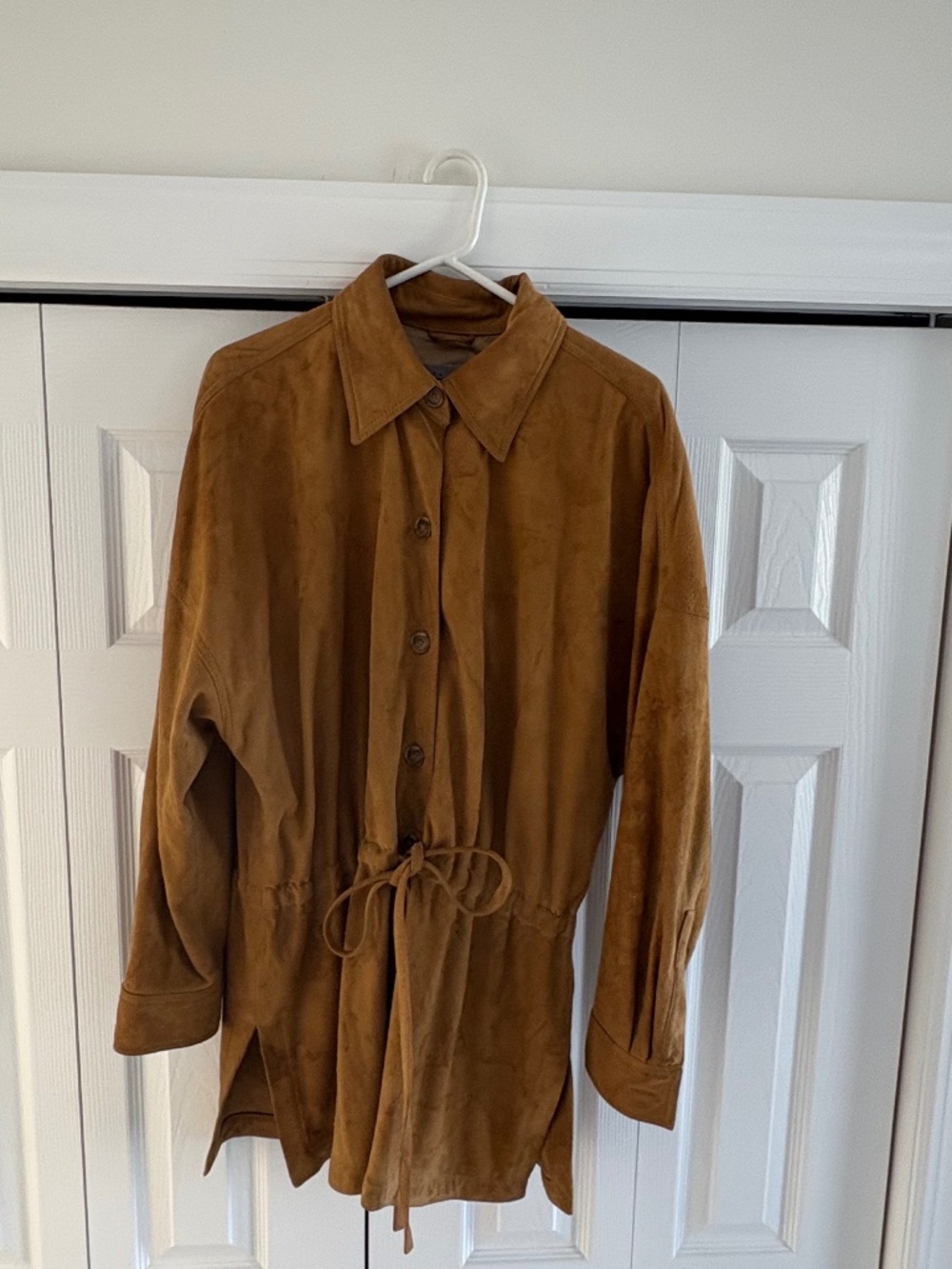 Linda Allard/ Ellen Tracy Suede Ladies Jacket with draw string